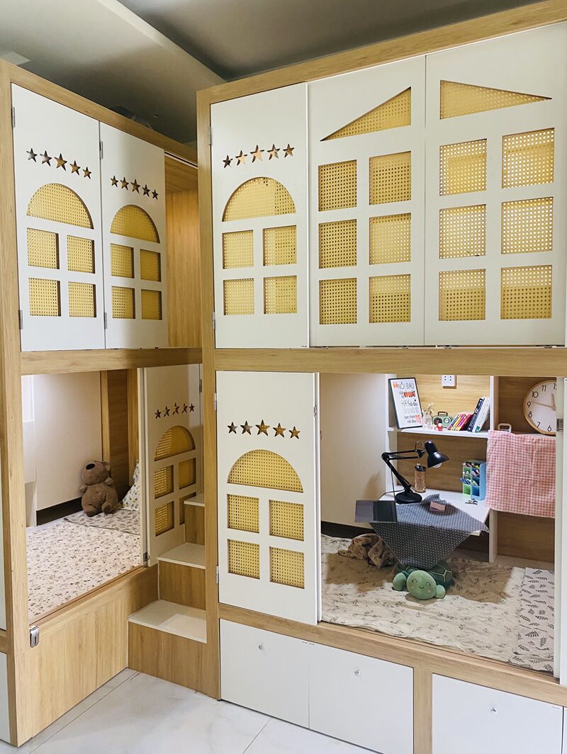 sleepbox cách âm tích hợp LED hiện đại