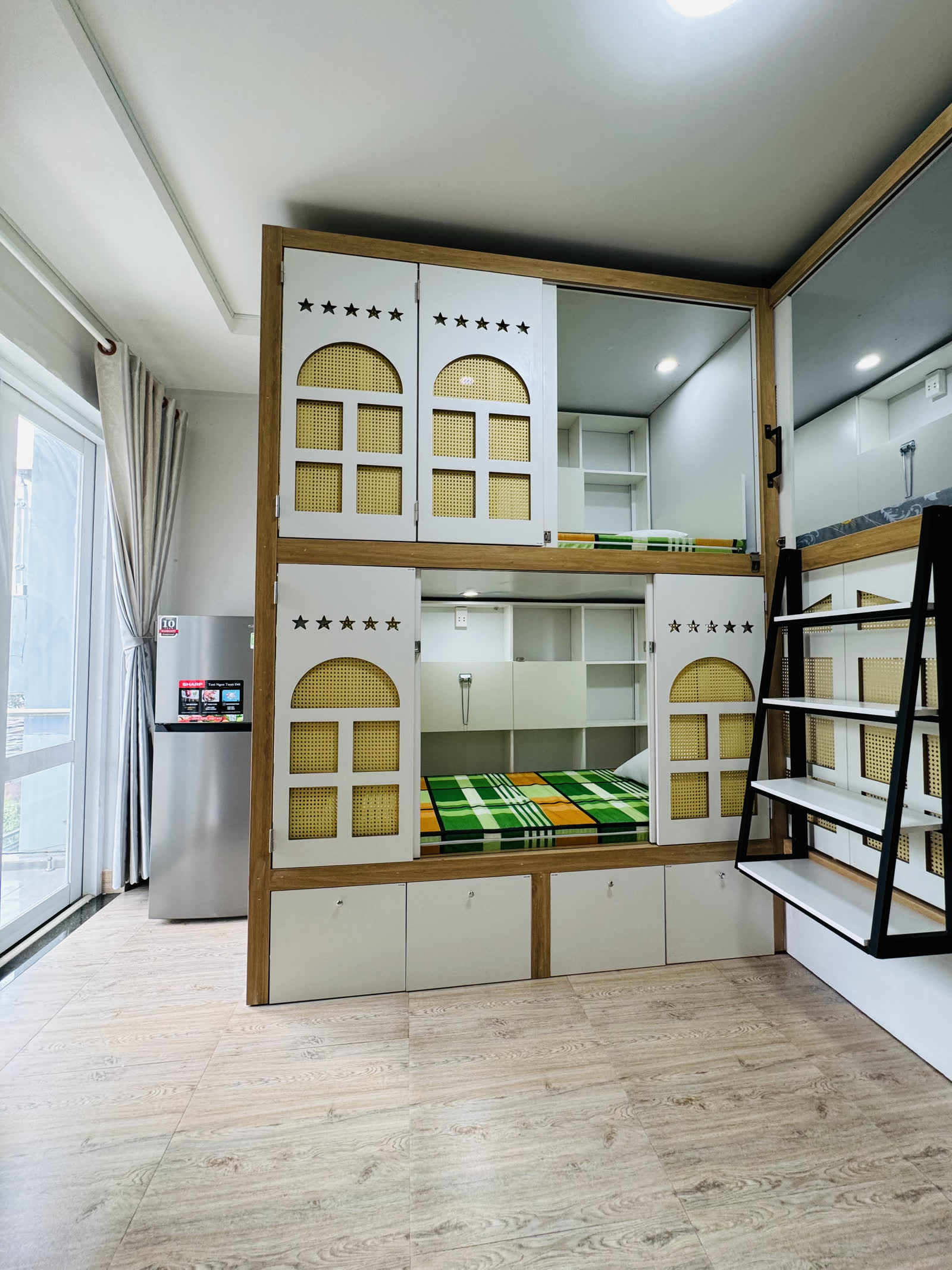 Khu sleepbox hoàn thiện đúng số khoang đã tính