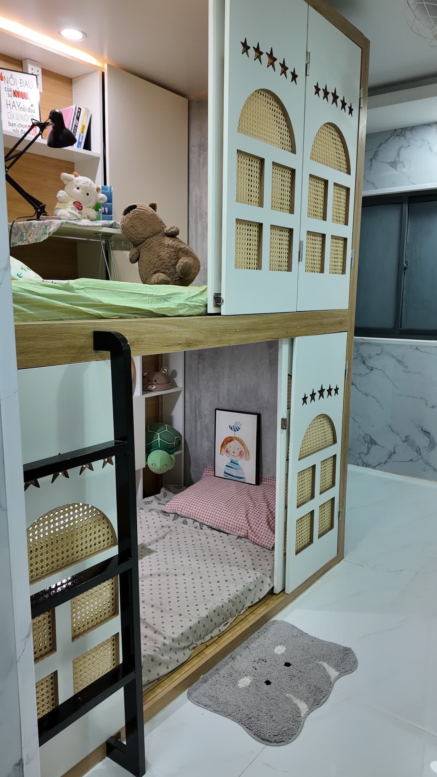 Dãy khoang ngủ lắp ghép hoàn thiện bàn giao